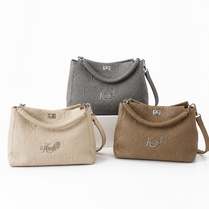 Hawa Monogram Ruched Tote